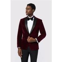 Antique Rogue Slim Fit Franklin Burgundy Velvet Jacket