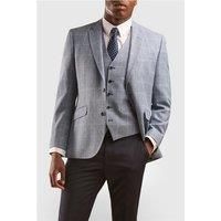 Scott by The Label Tailored Fit Pale Blue White Check Jacket