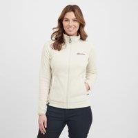 Berghaus Womens Prism 2.0 Micro Interactive Full Zip | Added Warmth Flattering Style Durable Fleece Jacket, Stone/Cedar Brown, 16 EU