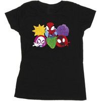 Marvel Women's Spidey And His Amazing Friends Faces T-Shirt
