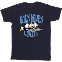 Disney Men/'s Huey Dewey Louie Reading T-Shirt Navy Blue X-Large