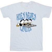 Disney Men/'s Huey Dewey Louie Reading T-Shirt White XXXXX-Large