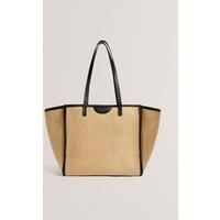 BARNI Faux Raffia Large Shopper Bag