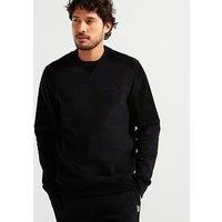 Ps Paul Smith Regular Fit Cord Shoulder Trim Crew Sweat - Black