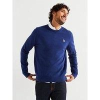 Ps Paul Smith Regular Fit Zebra Knitted Jumper - Blue