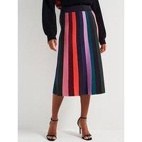 Ps Paul Smith Striped Knitted Skirt - Blue