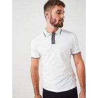 PAUL SMITH STRIPE TIPPED COLLAR POLO SHIRT