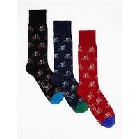 Ps Paul Smith 3 Pack Novelty Bike Crew Socks - Multi