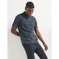 Ps Paul Smith Regular Fit Short Sleeve Stripe Polo Shirt - Blue