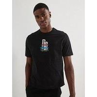 Ps Paul Smith Ps Paul Smith Regular Fit Short Sleeve Zebra T-Shirt - Black