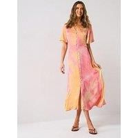 Ps Paul Smith Sunset Button Front Dress - Orange