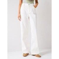 Ps Paul Smith Wide Leg Jean - White