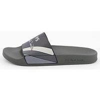 Ps Paul Smith Men'S Zed Stipe Slides - Grey