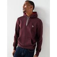 Ps Paul Smith Ps Paul Smith Regular Fit Zebra Hoodie - Red