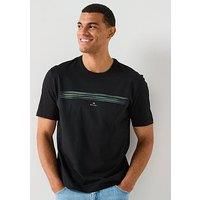 Ps Paul Smith Stripe Graphic Logo T-Shirt - Black