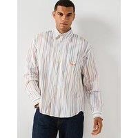 Ps Paul Smith Rleaxed Fit Stripe Shirt - White