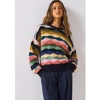 Ps Paul Smith Swirl Wavy Jumper - Multi