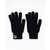 Ps Paul Smith Zebra Knitted Gloves - Black