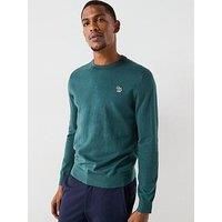 Ps Paul Smith Regular Fit Zebra Knitted Jumper - Green