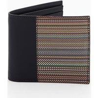Ps Paul Smith Coated Canvas Stripe Billfold Wallet - Black
