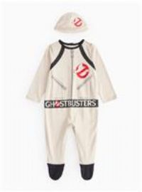 Halloween Ghostbuster Printed Sleepsuit & Hat Up to 3 mths