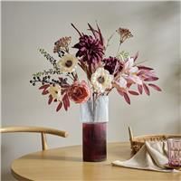 Argos Home Artificial Burgundy Floral Bouquet - 60cm