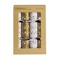 Argos Home Pack of 12 Gold Star Cube Christmas Cracker