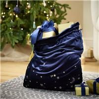 Habitat Gold Moons and Stars Navy Christmas Sack