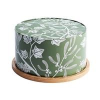 Habitat Floral Cake Tin and Board - Green