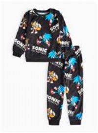 Sonic The Hedgehog Printed Slinky Fleece Pyjamas 3-4 years