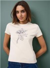 Tu x Morris & Co. Cream Regular-Fit Graphic Chrysanthemum Print T-Shirt 26