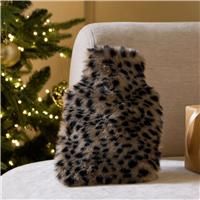 Habitat 1L Hot Water Bottle with Faux Fur Animal Print Cover