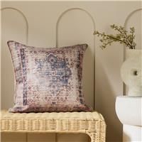 Habitat Chenille Tapestry Print Cushion - Cream - 43x43cm