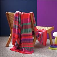 Margo Selby Buster Knitted Throw - Red - 150x125cm