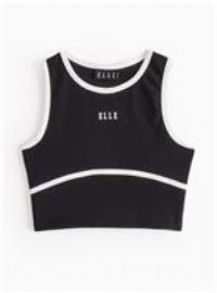 ELLE Black Contrast Panel Racer Vest 14 years