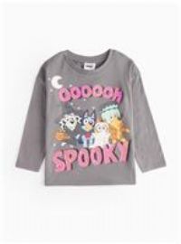 Halloween Bluey Charcoal Long Sleeve T-Shirt 2-3 years
