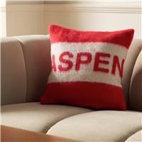 Habitat Aspen Mohair Cushion - Red - 43x43cm