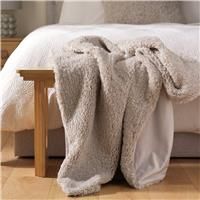 Habitat Faux Shearling Throw - Grey - 150x200cm