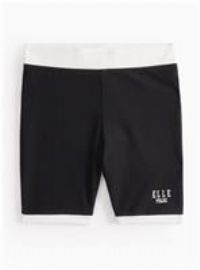 ELLE Black Contrast Detail Cycling Shorts 15 years