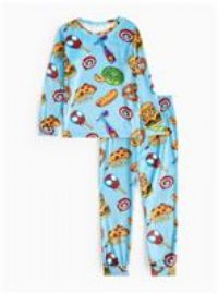 Blue Marvel Food Printed Slinky Fleece Pyjamas 5-6 years