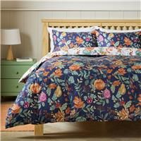 Argos Home Autumnal Foliage Blue Bedding Set - Double