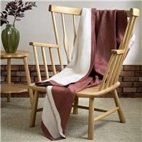 Habitat Blanket Stitch Throw - Berry - 125x150cm
