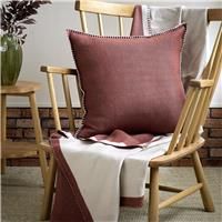 Habitat Blanket Stitch Cushion - Berry - 50x50cm