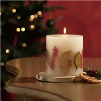Argos Home Large Inclusion Pillar Candle - Christmas Spice