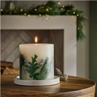 Habitat Inclusion Medium Pillar Candle - Pine and Birchwood