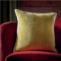 Habitat Cotton Velvet Cushion - Khaki - 43x43cm