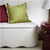 Habitat Scallop Cushion - Olive - 43x43cm