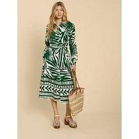 White Stuff Toni Shirt Dress - Green