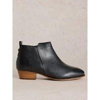 White Stuff Willow Leather Ankle Boot - Black