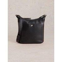 White Stuff Mini Fern Leather Crossbody Bag - Black